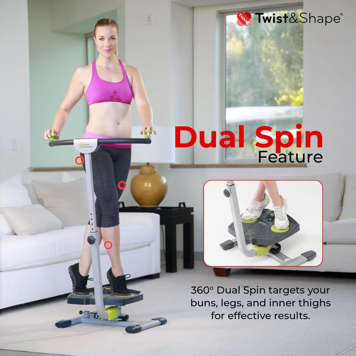 TWIST & SHAPE Macchina per Esercizi a casa Unisex per Il Centro, Addominali, Gambe