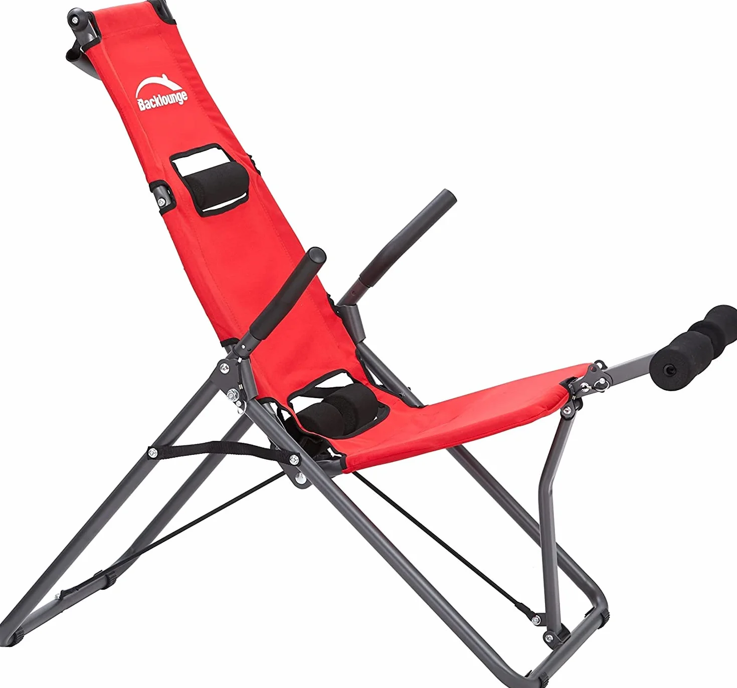 BackLounge - Allenamento della schiena a inversione | Panca a inversione | Allungamento della colonna vertebrale | Rotelle massaggianti integrate | Pieghevole