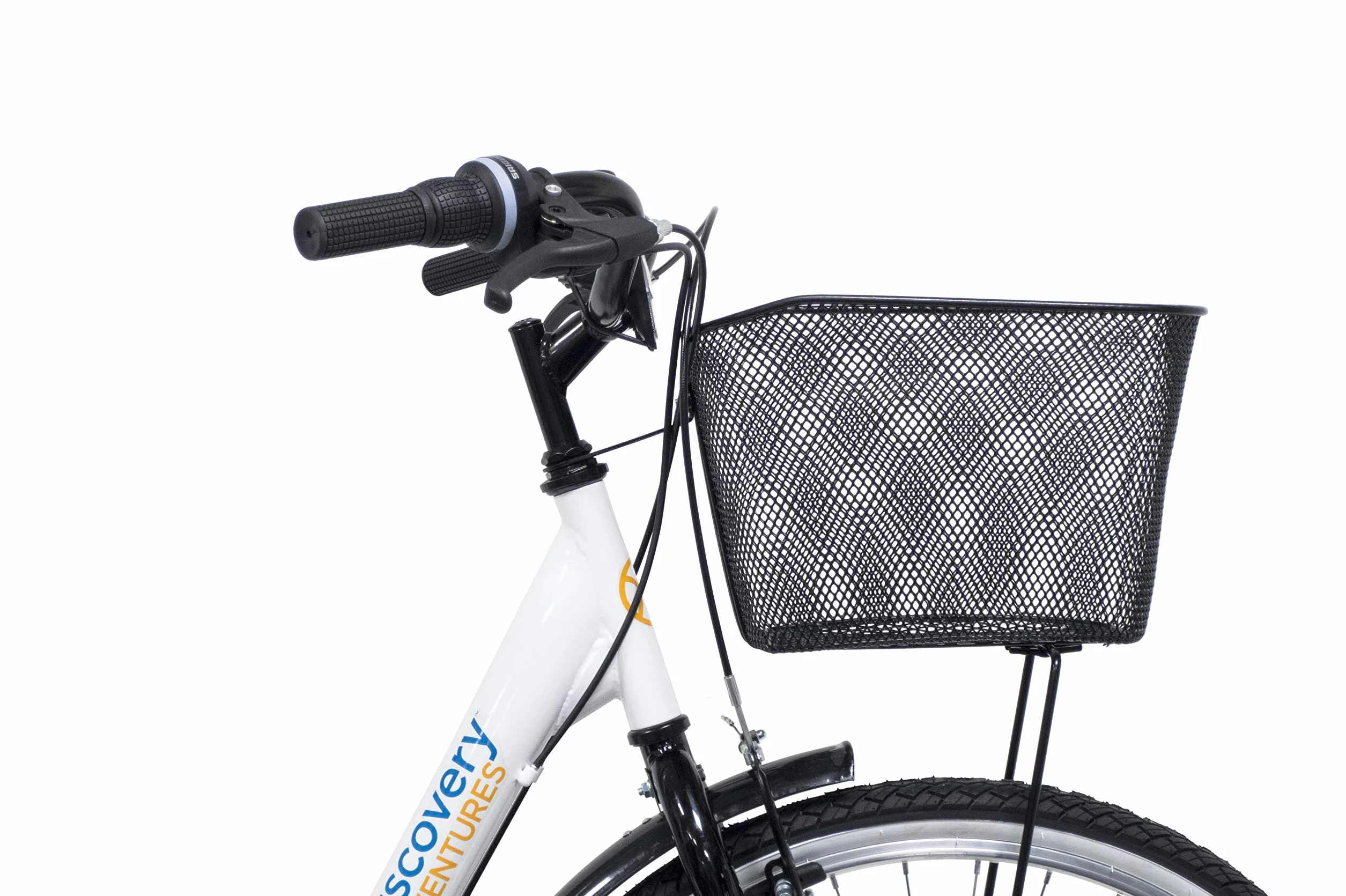Discovery City Bicicletta Donna, Con campanello e cestino sul davanti, Bianco (White), Dimensioni della ruota 26 Pollici