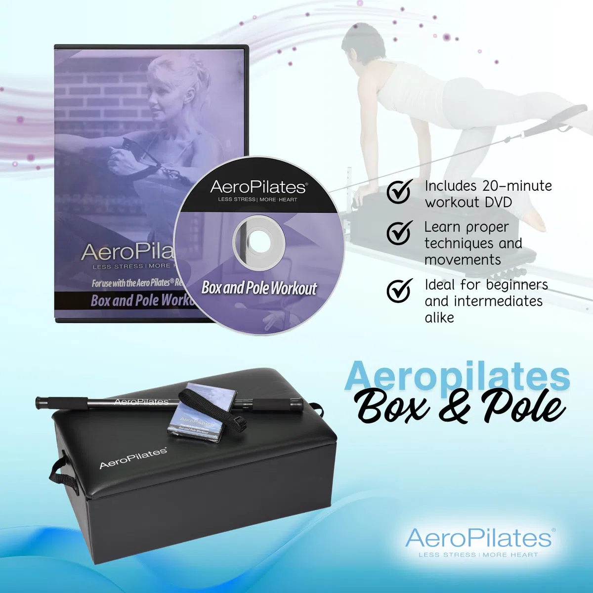 AeroPilates Box & Pole, Scatola e Palo Unisex, Nero, 05-0025