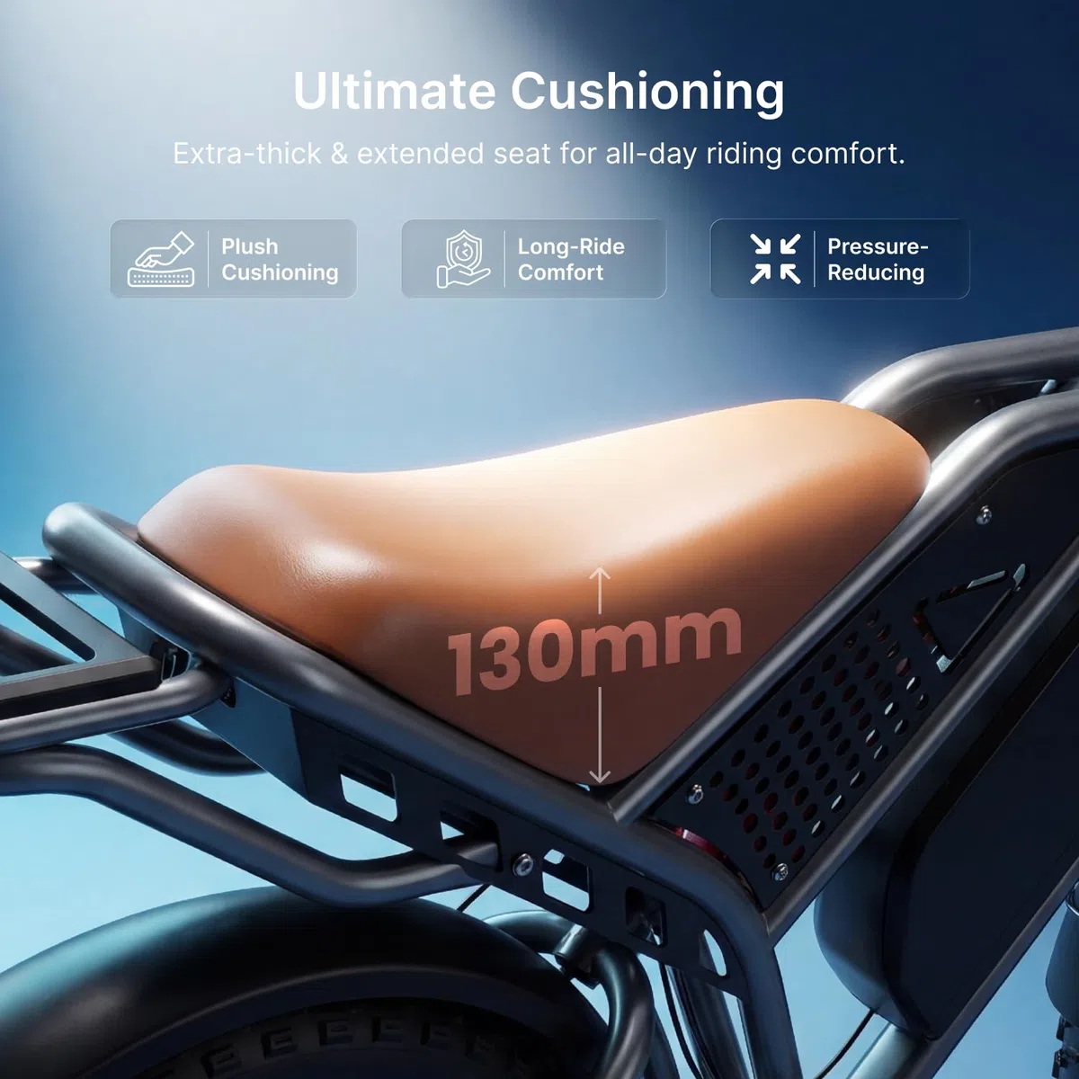 DEEPOWER Bici Elettrica, Batteria Rimovibile 48V 20Ah/35Ah/60Ah, Autonomia 110-250KM, Velocità Massima 25KM/H, Bici Elettrica Con Pneumatici Larghi 20"×4.0, 7 Marce, MTB Elettrica