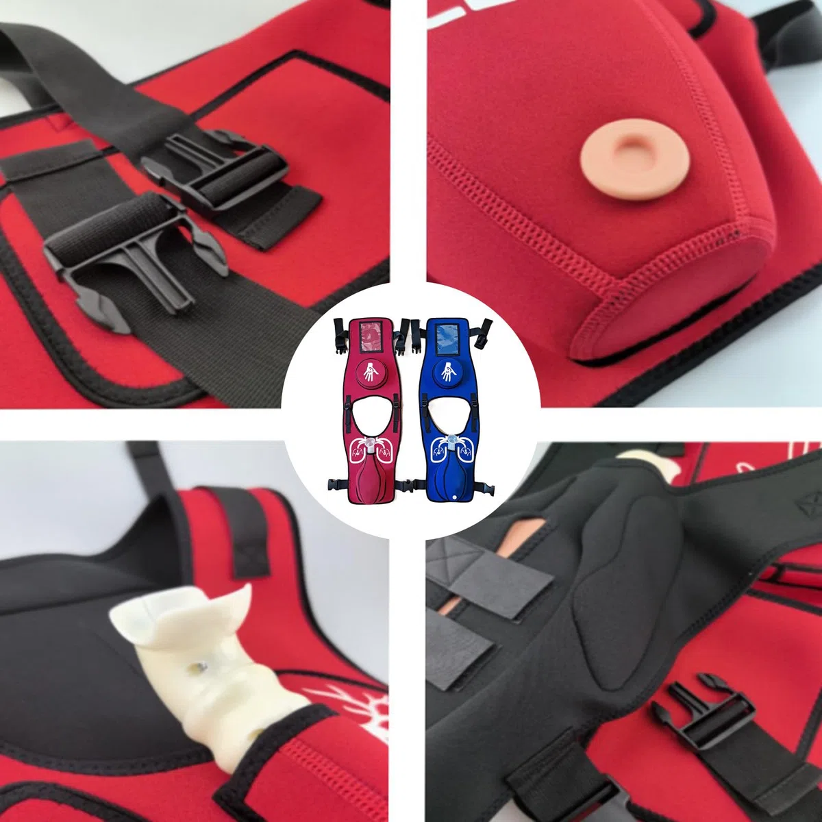 Gilet da allenamento anti-soffocamento con cinghie regolabili per la sicurezza di adulti e bambini
