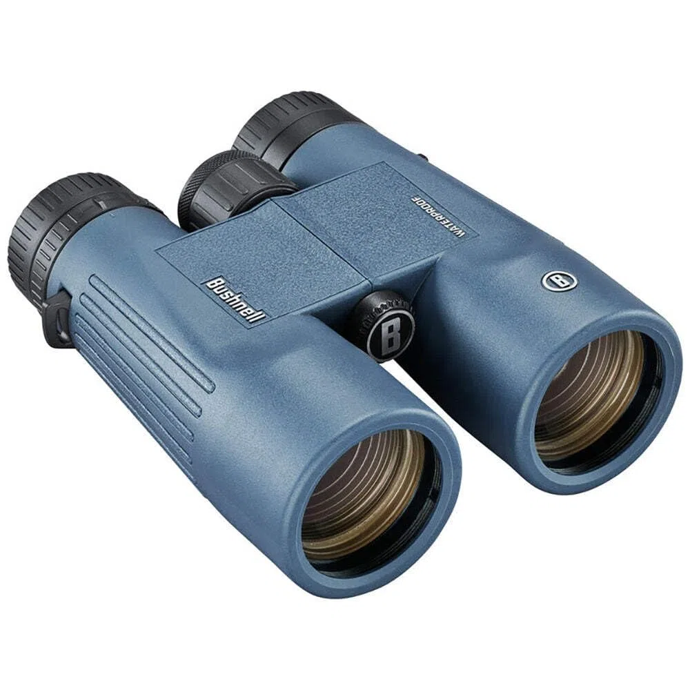 Bushnell - H2O 2 - Binocolo - 10x42 - Tetto Prisma - Blue Scuro - Fully multicoated - Impermeabile/Antiappannamento - Conchiglie oculari Twist Up - Sport acquatici - Nautica - 150142R