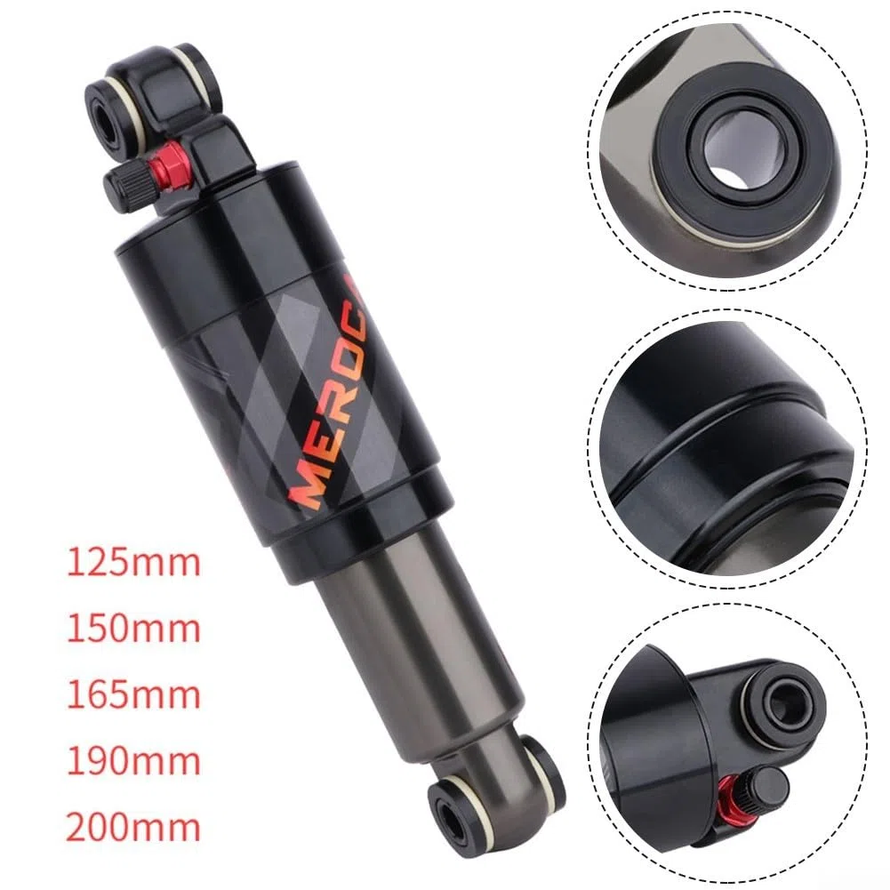 EasyByMall Ammortizzatore posteriore per bicicletta, ammortizzatore posteriore con blocco 125/150/165/190/200 mm, per mountain bike e bici da strada (150 mm), 3MMB1J6T40OL3G8G0B4AV1R47LRA