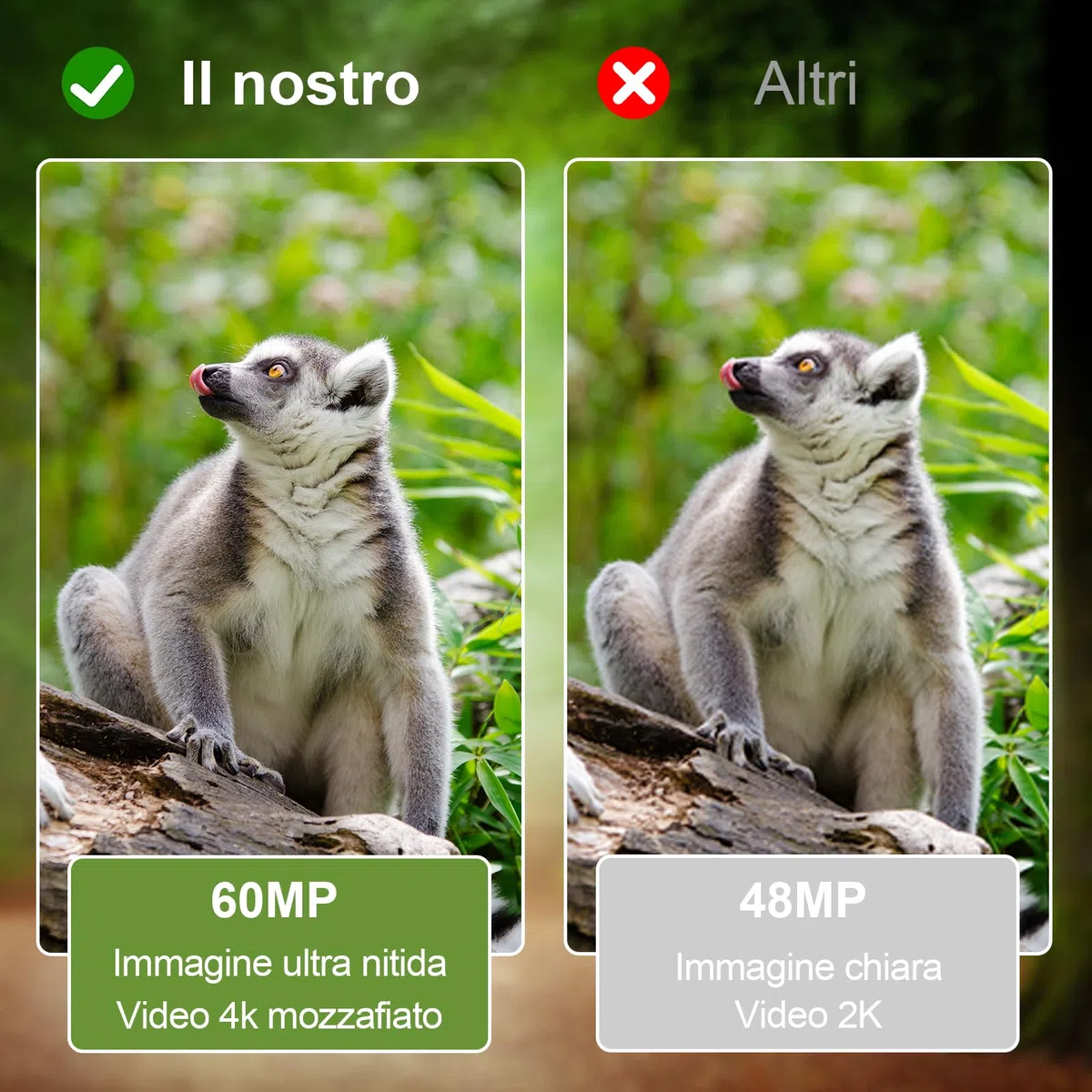 Fototrappola WiFi 4K 60MP con App, fototrappola Notturna con IR Visione 120° Ultra Grandangolo, Sensore di Movimento 0,1s Tempo di Attivazione, foto trappola per videosorveglianza con Antipolvere IP66