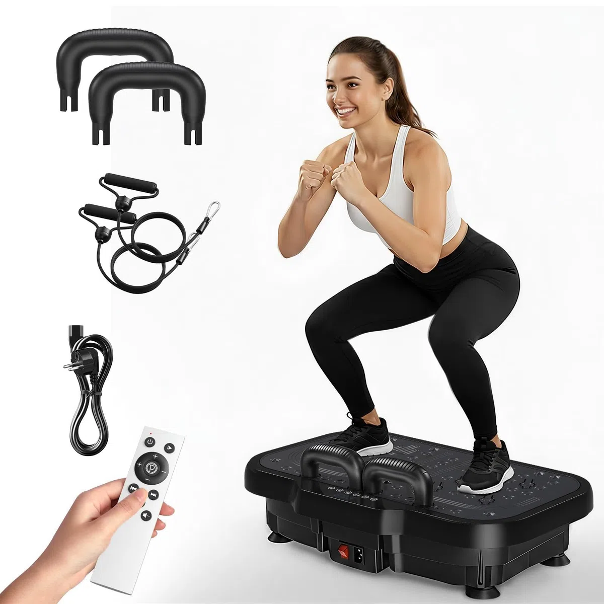 2026 Piastra vibrante migliorata con Due Motori per la Perdita di Peso, l'Allenamento Completo del Corpo, il Rinforzo Muscolare, da 1 a 180 impostazioni, Capacità di Carico di 150 kg