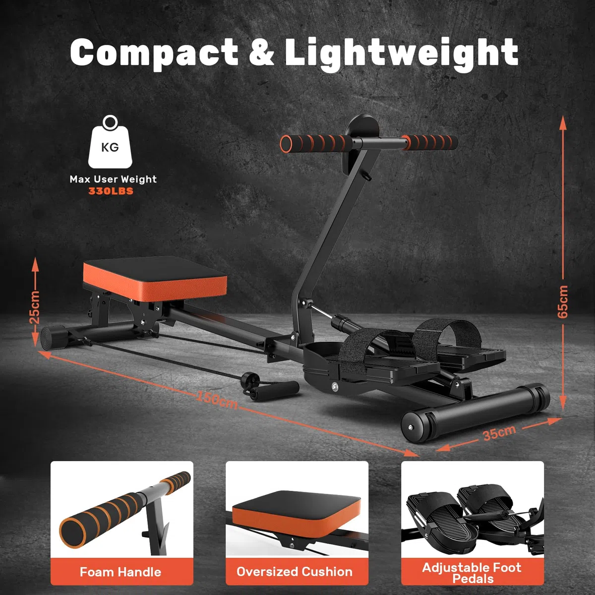 Vogatore magnetico a 16 livelli con display a LED, guida scorrevole silenziosa, per casa, palestra, attrezzatura da allenamento indoor