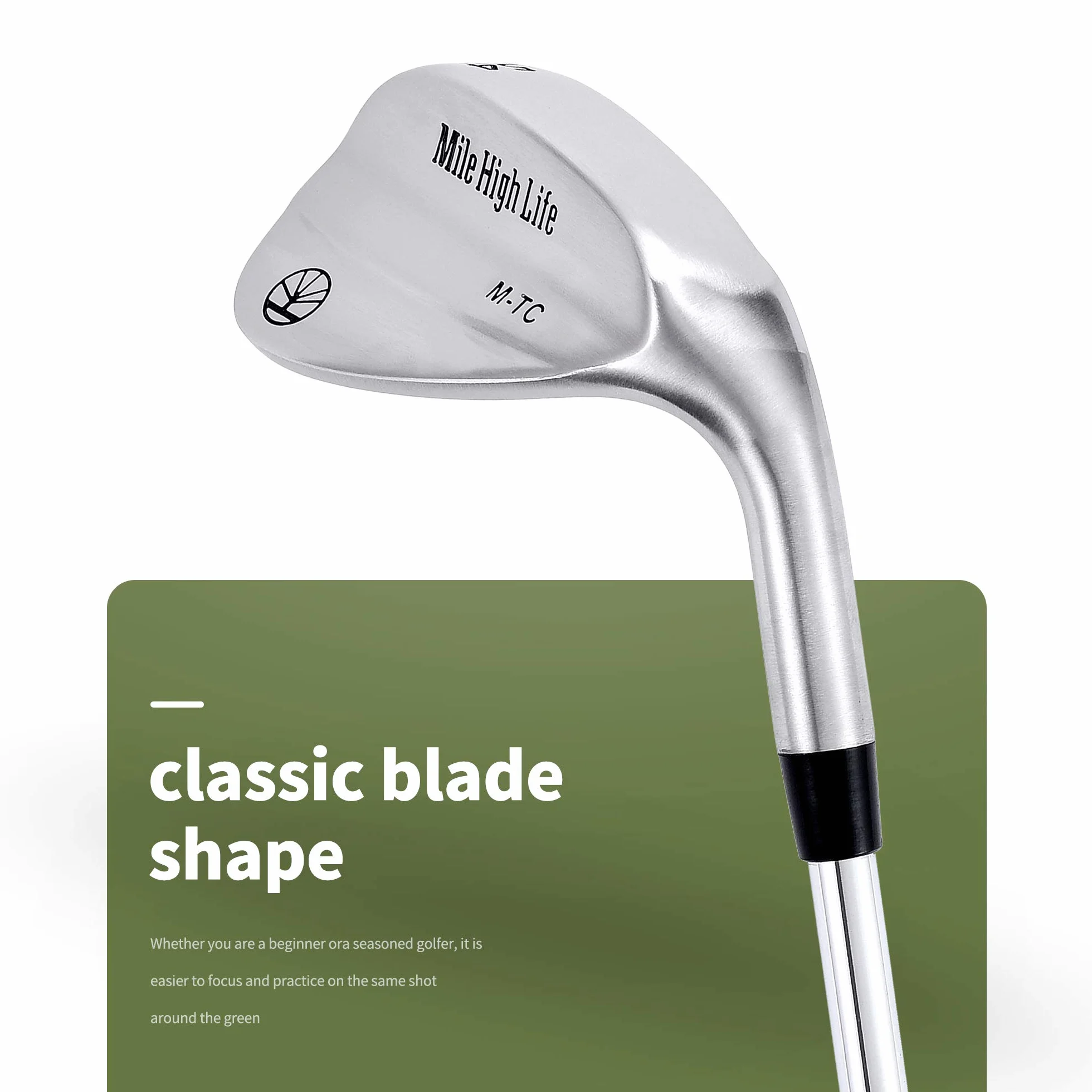 Mile High Life | Set di cunei da golf | Set di cunei da golf da pitching | suola spessa Loft Wedge Club da golf per uomini e donne | 50/52/54/56/58/60 per destrorsi