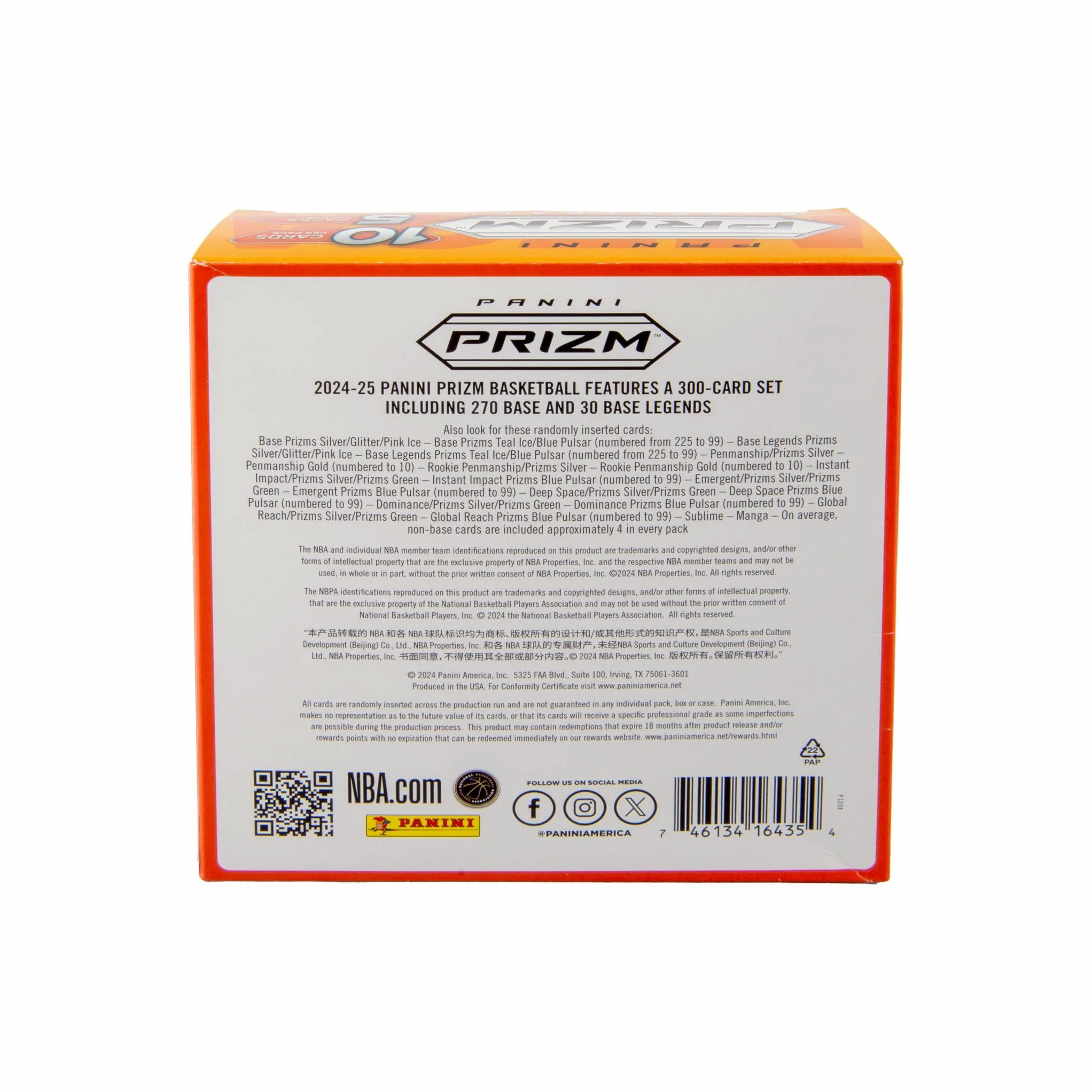 Carte collezionabili Panini NBA Prizm Basketball 2024-25 Mega Box