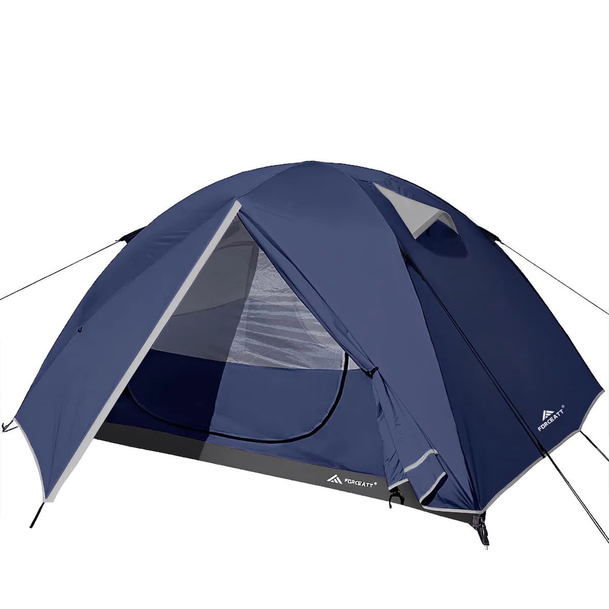 Forceatt Tenda Campeggio 2-4 Persone, Impermeabile Antivento Tenda a Due Porte, Ultra-Leggero Facile da Installare Tende da Campeggio, per Campeggio, Spiaggia, Arrampicata, Escursionismo