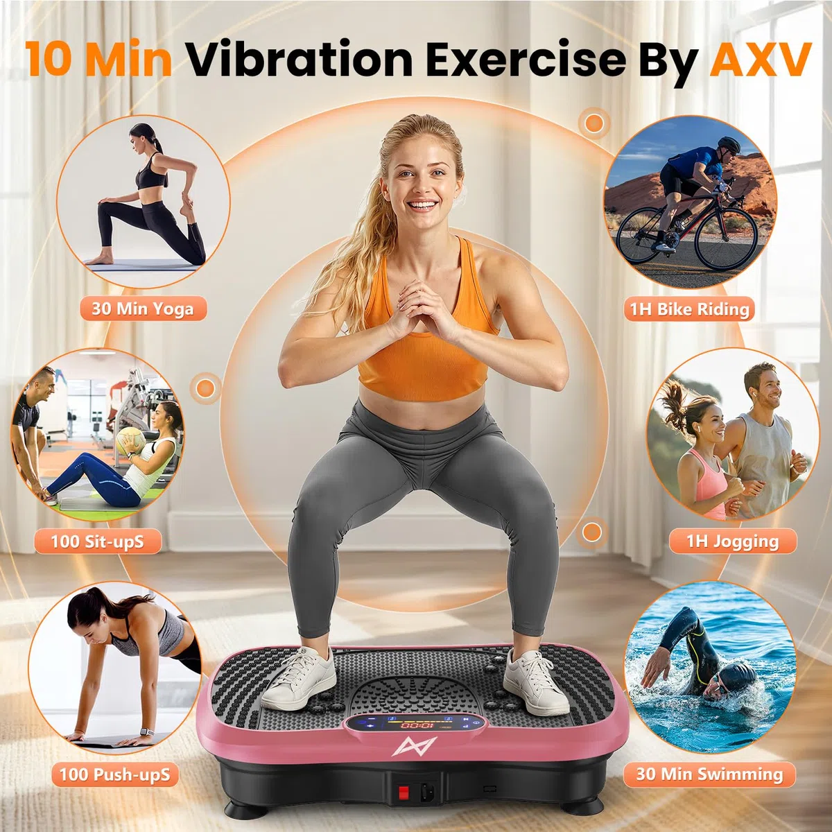 Macchina per esercizi a piastra vibrante, allenamento per tutto il corpo, piattaforma fitness, macchina di drenaggio linfatico per perdita di peso, tonificare, benessere, palestra domestica