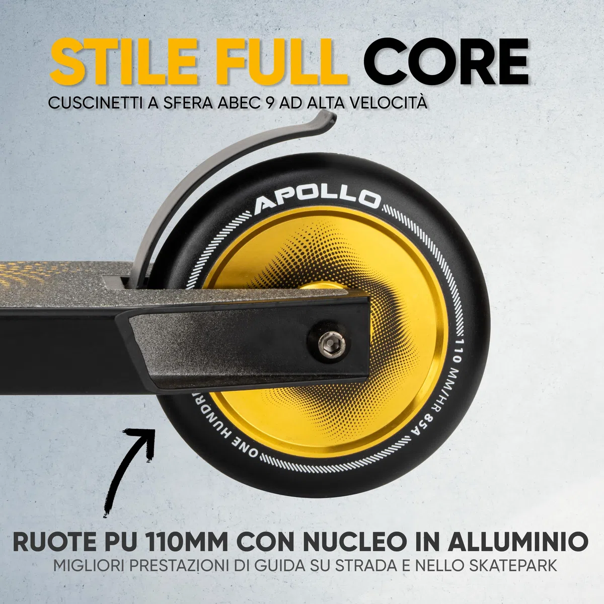 Apollo Stunt Scooter - Eagle, monopattino acrobatico professionale anodizzato, scooter per bambini con cuscinetti ABEC 9, ruote da 110mm, monopattino acrobatico anche per adolescenti e adulti