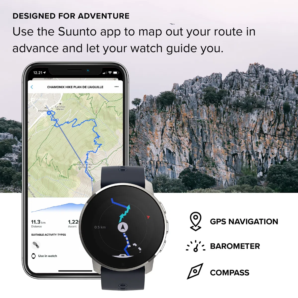 SUUNTO 9 Peak Pro Orologio Sportivo Uomo e Donna, Smartwatch Impermeabile GPS Activity Tracker, Monitoraggio Salute 24/7, 95+Sport, Cardiofrequenzimetro, Altimetro, Barometro, Autonomia 21 Giorni