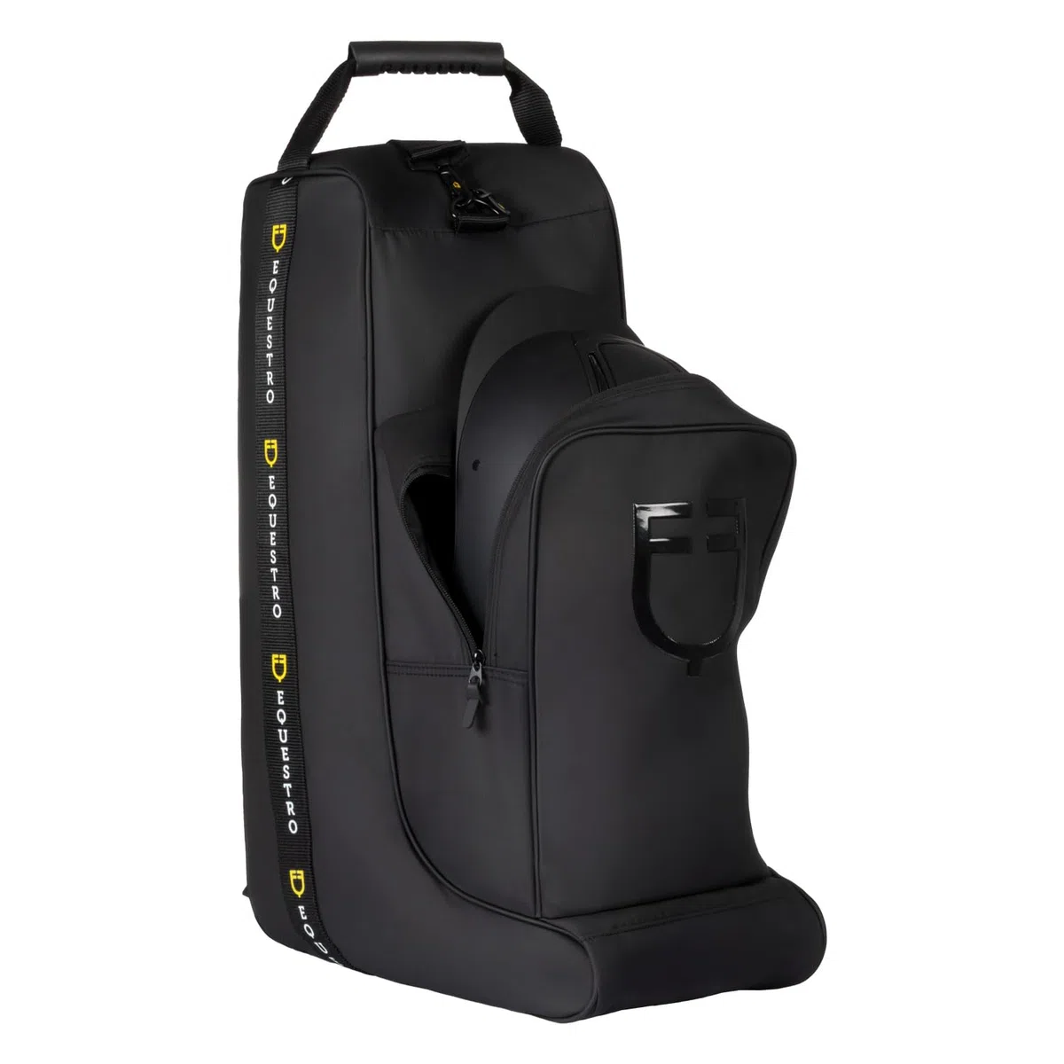 Borsa Porta Stivali e Casco, Zaino Sportivo in Tessuto Nero con Tracolla
