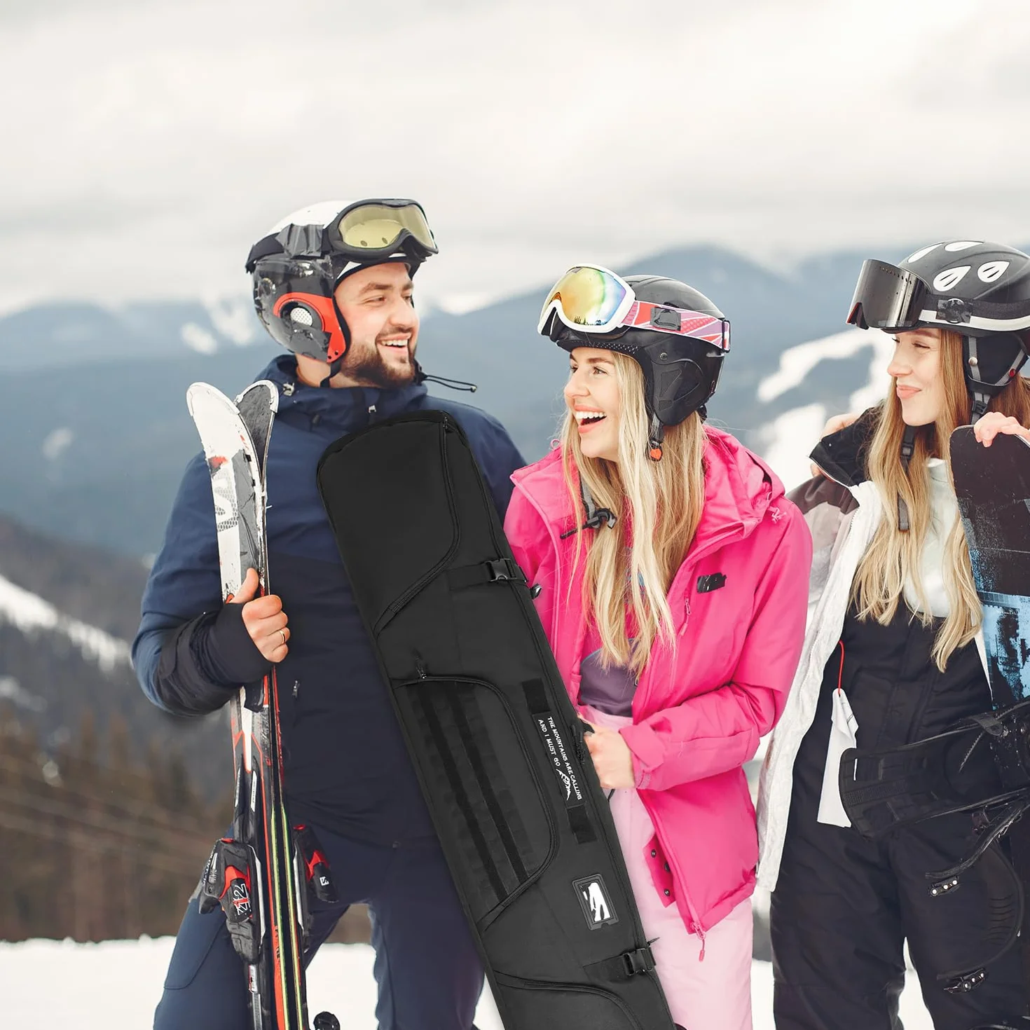 Borsa da viaggio per snowboard, 163 cm, imbottita, per scarponi da sci, attrezzatura da sci