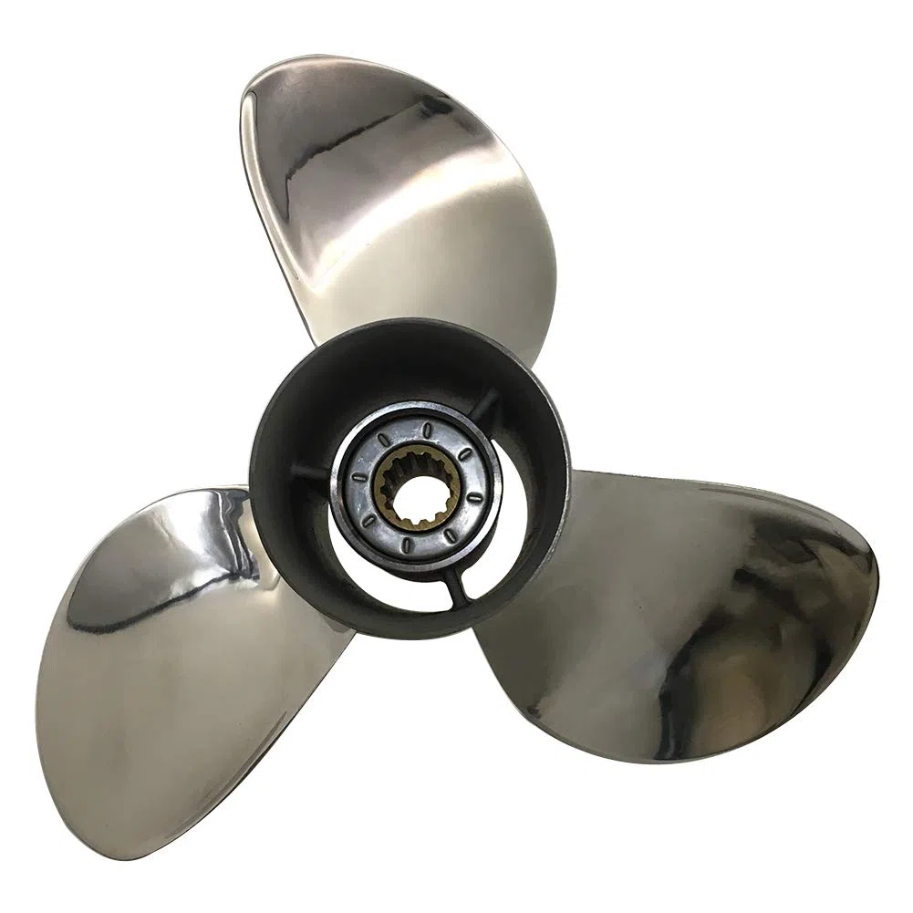 Elica 35-65HP 11X15 In Acciaio Inox Elica 13 Denti SS Prop per Suzuki Fuoribordo