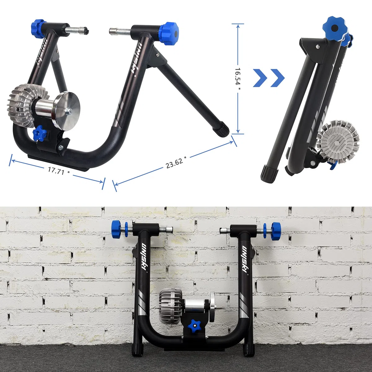 unisky Fluid Bike Trainer Stand Indoor Esercizio Bicicletta Training Stand Mountain & Road Bike Volano Stand
