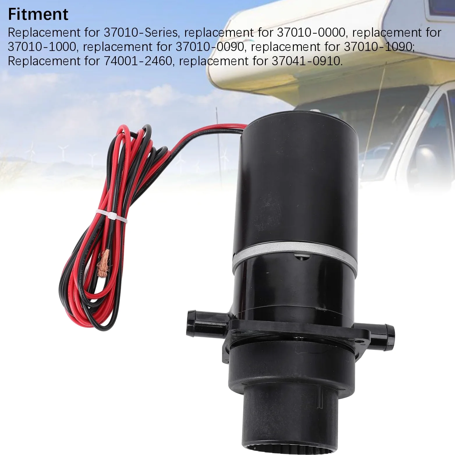 KIMISS Pompa Trituratrice Elettrica per WC Marino - Kit di Ricambio per Gruppo Motore 12V Serie 37010, Ideale per Barche e