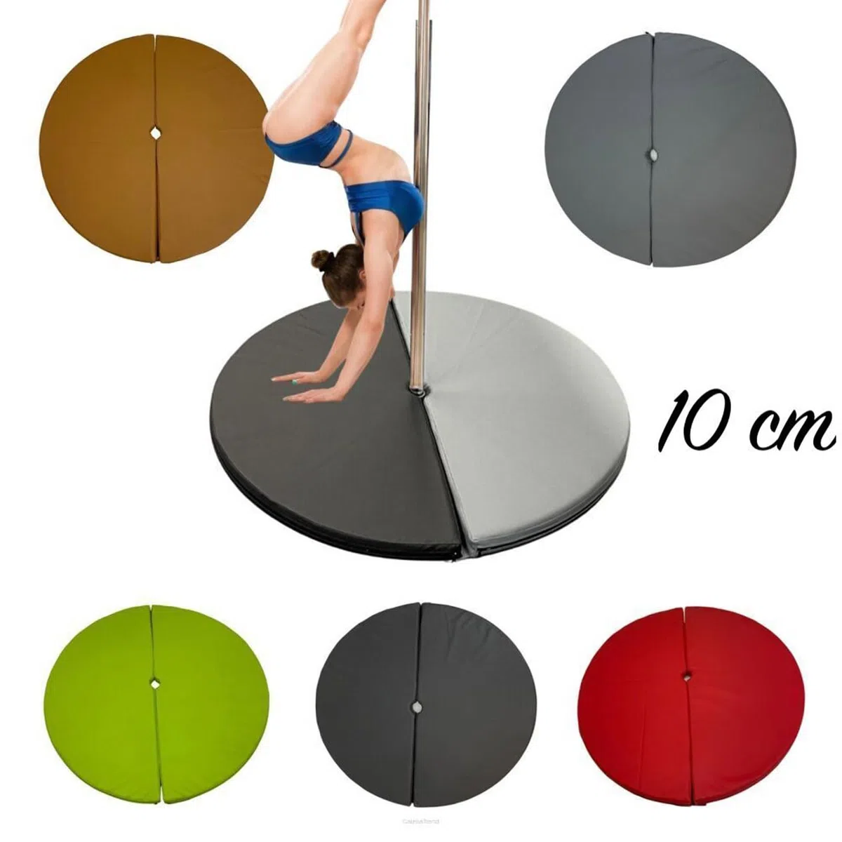 FORTISLINE Pole Dance - Tappetino protettivo pieghevole per danza, 10 cm