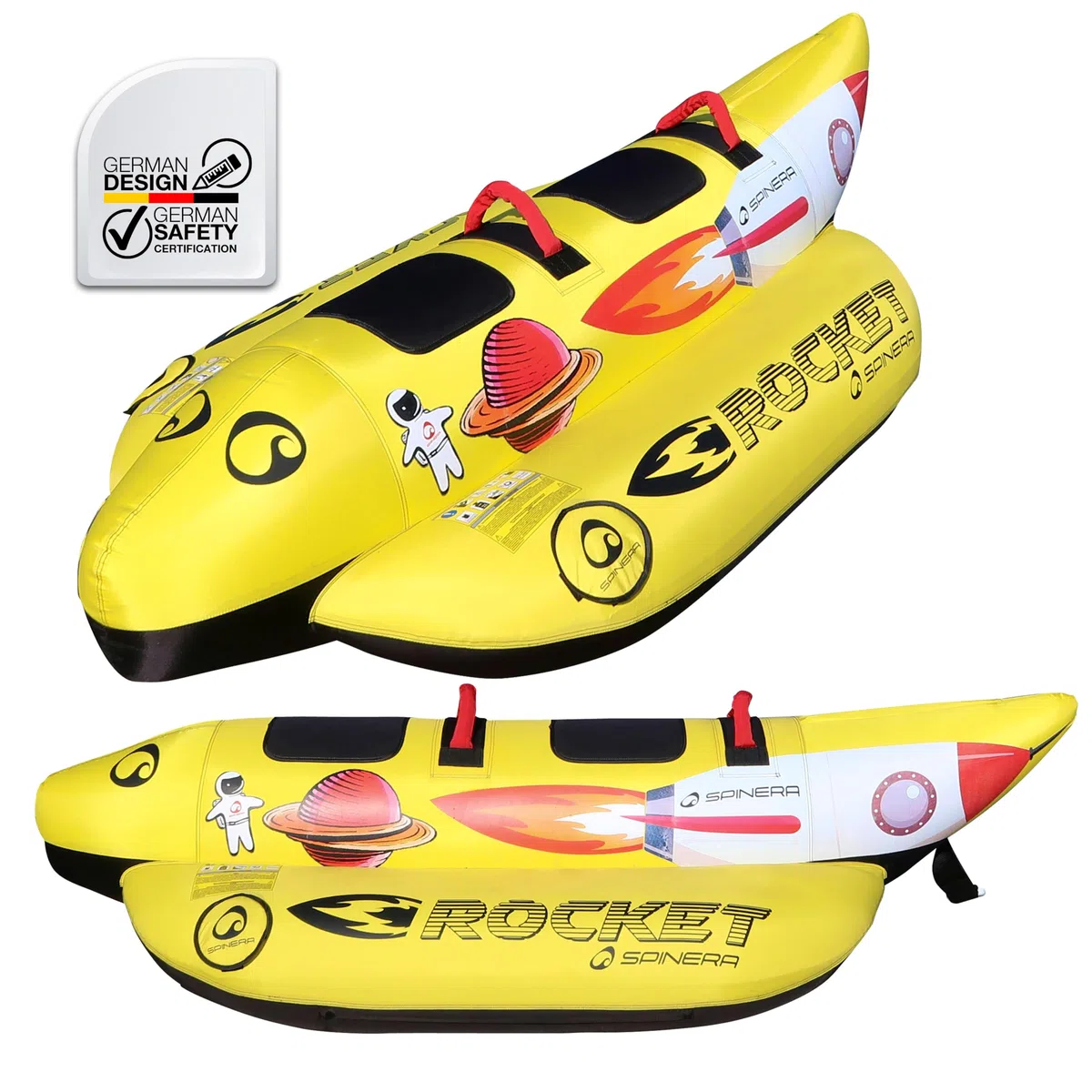 Spinera Rocket 2 - aufblasbare Banane, Tube, Wasserring, Wasserreifen, Towable für 2 Personen