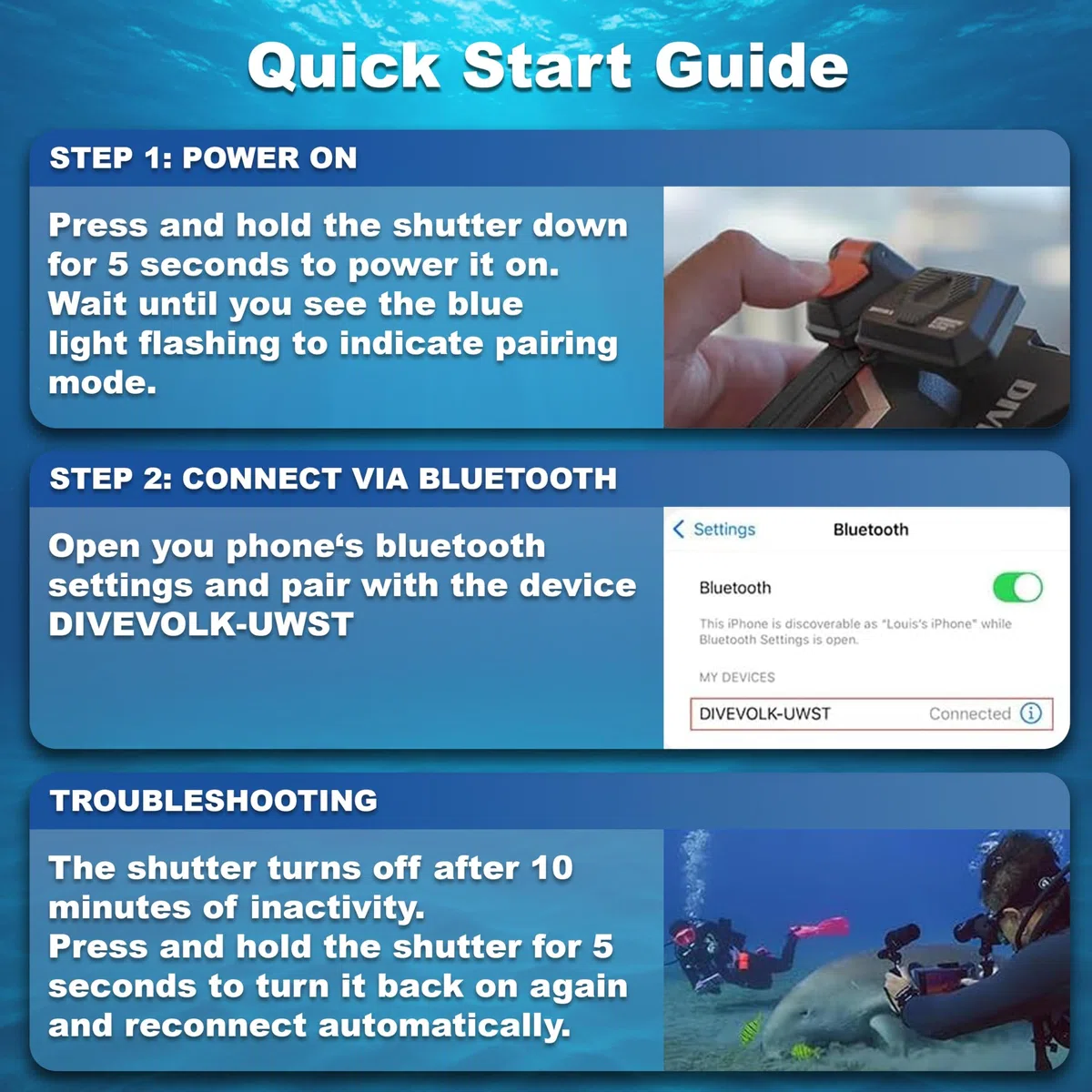 DIVEVOLK Otturatore esterno subacqueo per alloggiamento Seatouch 4 Max Plus