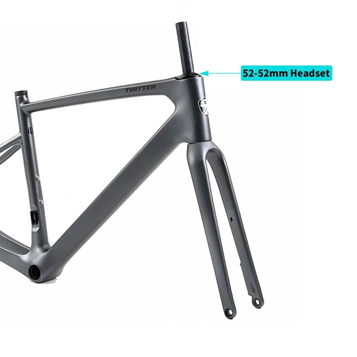 TUJISEK Telaio per Bici da Strada Gravel 700C 45/48/51/54Cm Telaio per Bicicletta in Fibra di Carbonio Telaio per ciclocross con Freno a Disco Percorso Interno Perno Passante 12x100/142mm(White,51cm)