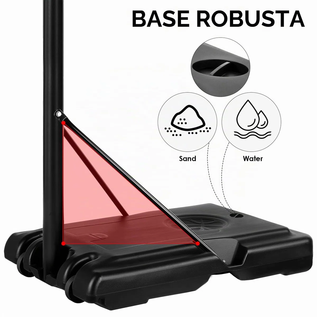 Canestro da Basket Portatile per Adulti, Canestro Basket Regolabile in Altezza 230-305 cm con Ruote Tabellone Infrangibile e Retina Durevole, Adatto a Interno Esterno