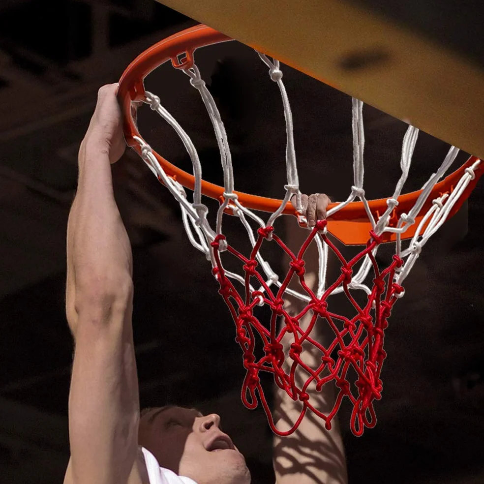 Aoneky Canestro da Basket da Muro Φ45 cm, con Rete in Nylon e 2 Molle a Compressione, Anello in Acciaio Massiccio da 18mm, Tabellone per Allenamento di Basket Interno e Esterno