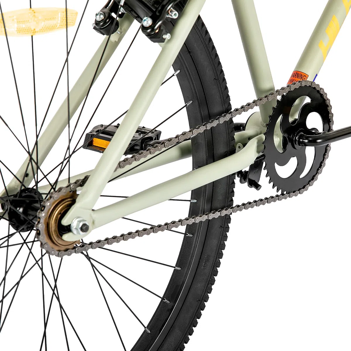 Hiland Carriola Freestyle per bambini 24/26" a 2 sezioni con catena in acciaio, freno a mano singolo, colore/blu/grigio