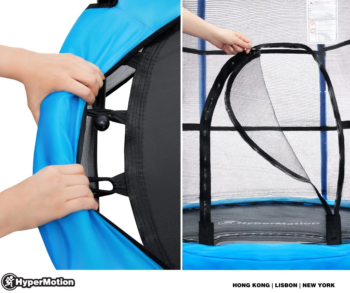 HyperMotion Trampolino per bambini di età minima 3 anni e adolescenti, per saltare, fare sport, per interni, appartamenti, esterni, giardino