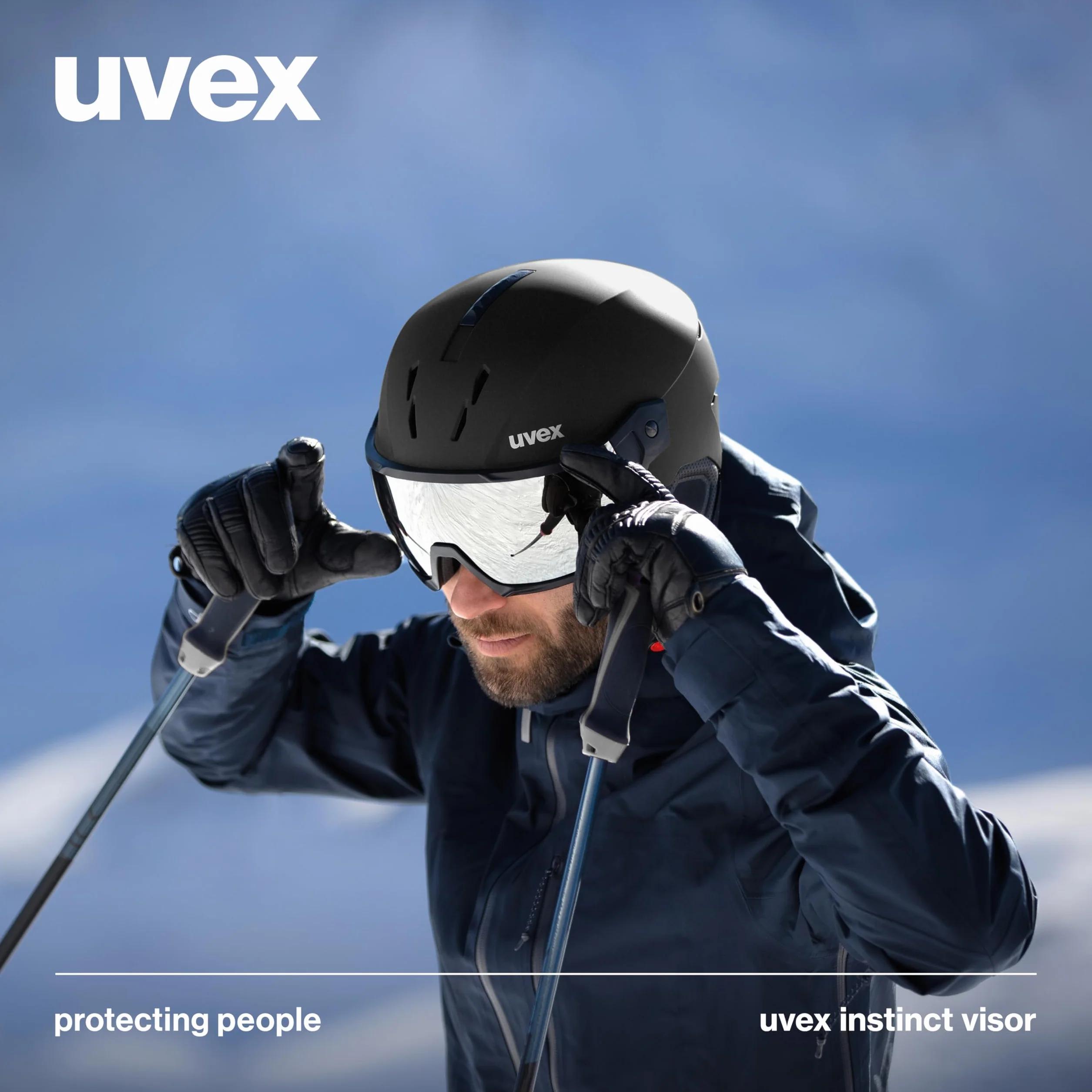 uvex Instinct Visor, casco da sci e snowboard regolabile con visiera integrata per donne e uomini
