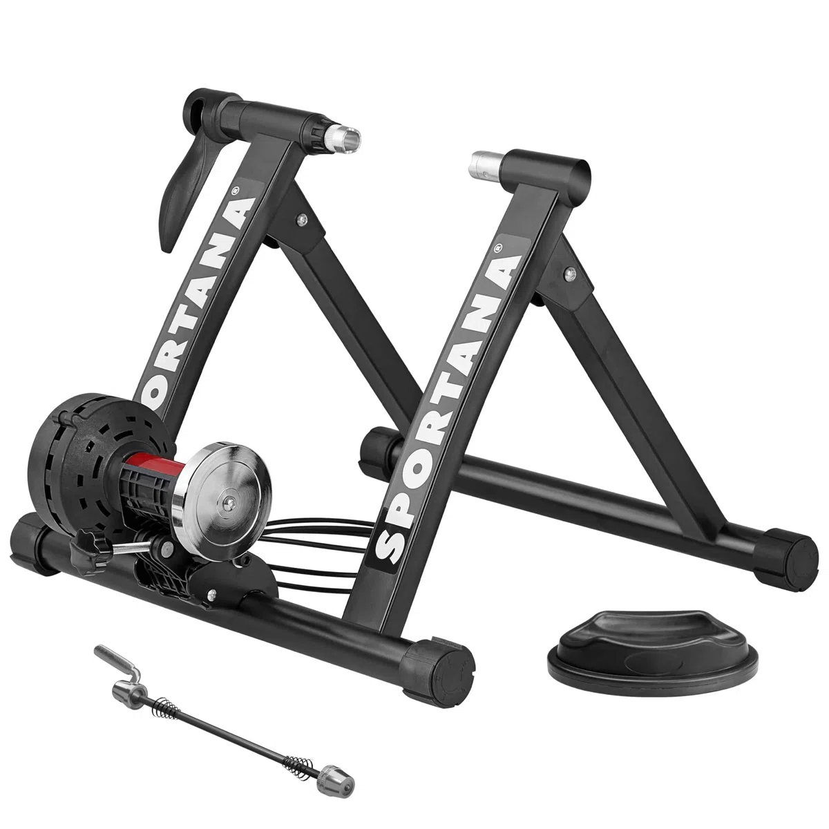 Rullo Magentico per Bicicletta 150kg in Acciaio 6 Livelli Pieghevole 26-28' Allenamento a Casa Bici Indoor