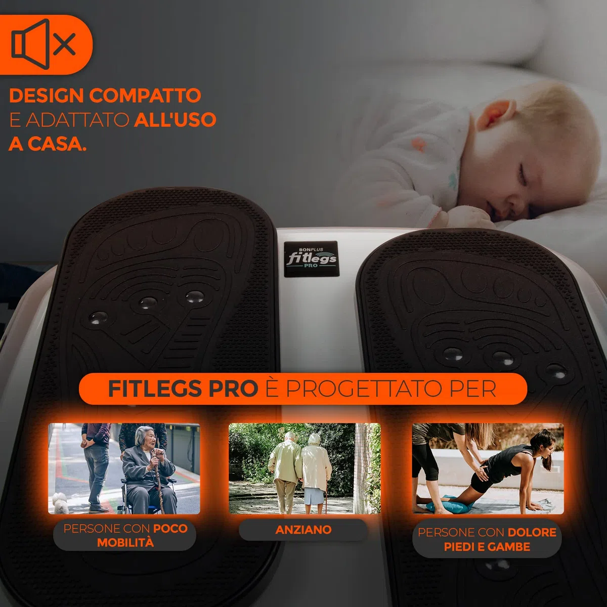 Esercitatore per Gambe a Circolazione | Fitlegs Pro | Esercitatore per Ginnastica Passiva | 30 Livelli di Velocità | Salute
