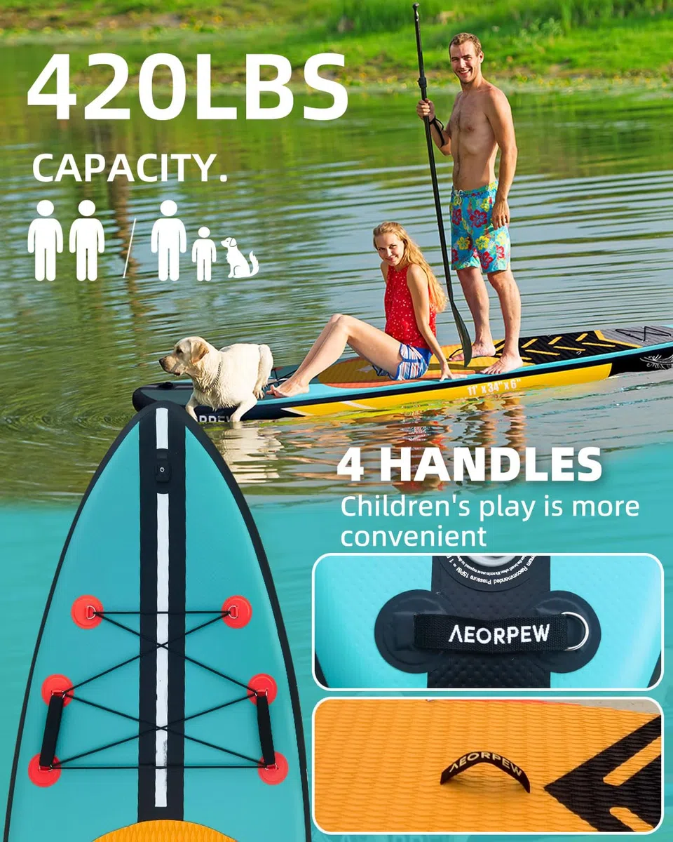 Tavola gonfiabile per adulti, larghezza 89 cm, rinforzo a livello di competizione, con tutti gli accessori premium per tavole da SUP per adulti e ragazzi di tutti i livelli di abilità
