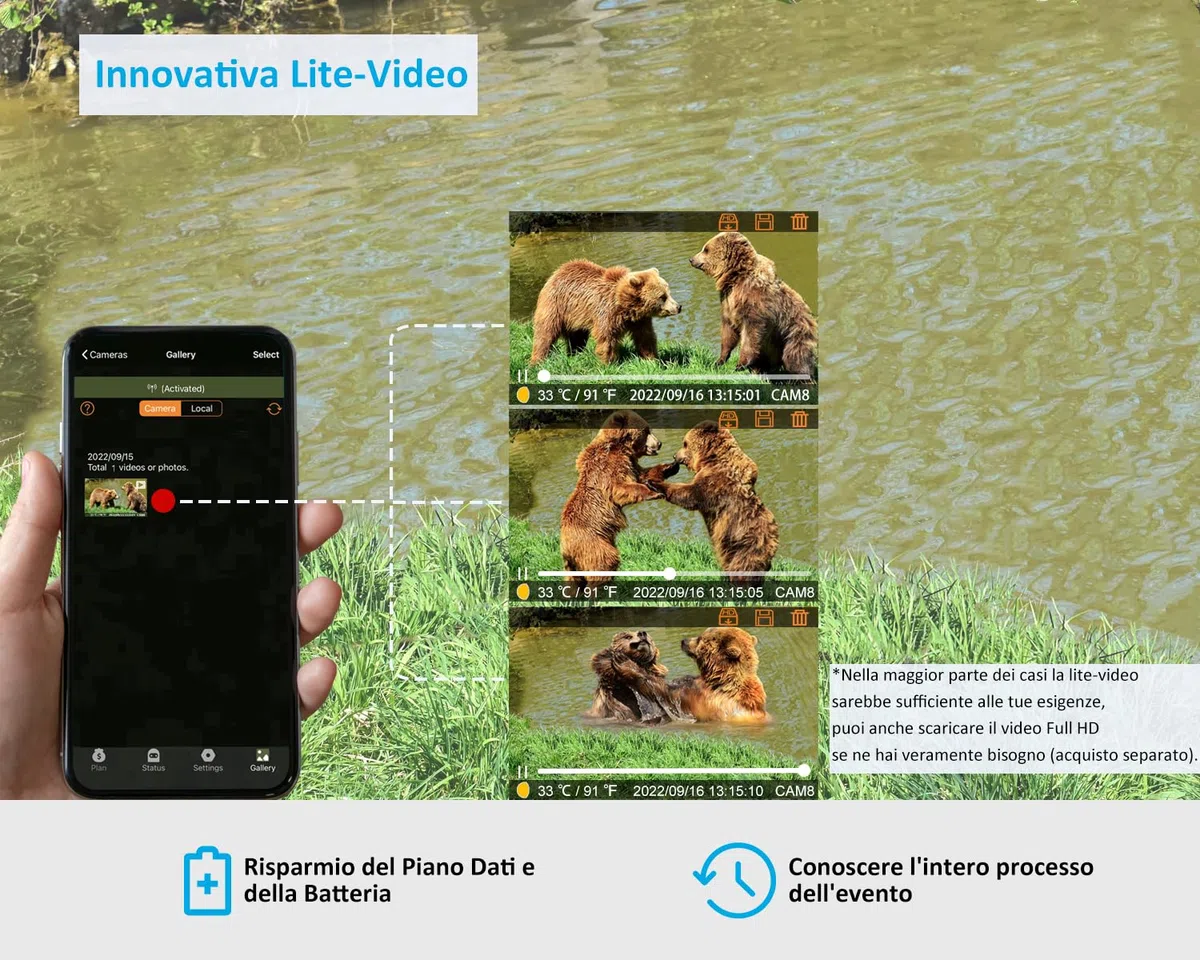 GardePro X50 Fotocamera da Caccia 4G LTE con scheda SIM e App, 64MP 1296P H.265 Vidéo, Fototrappola Infrarossi Invisibili 0,1s Tempo di Attivazione, No-Glow IR LEDs, IP66
