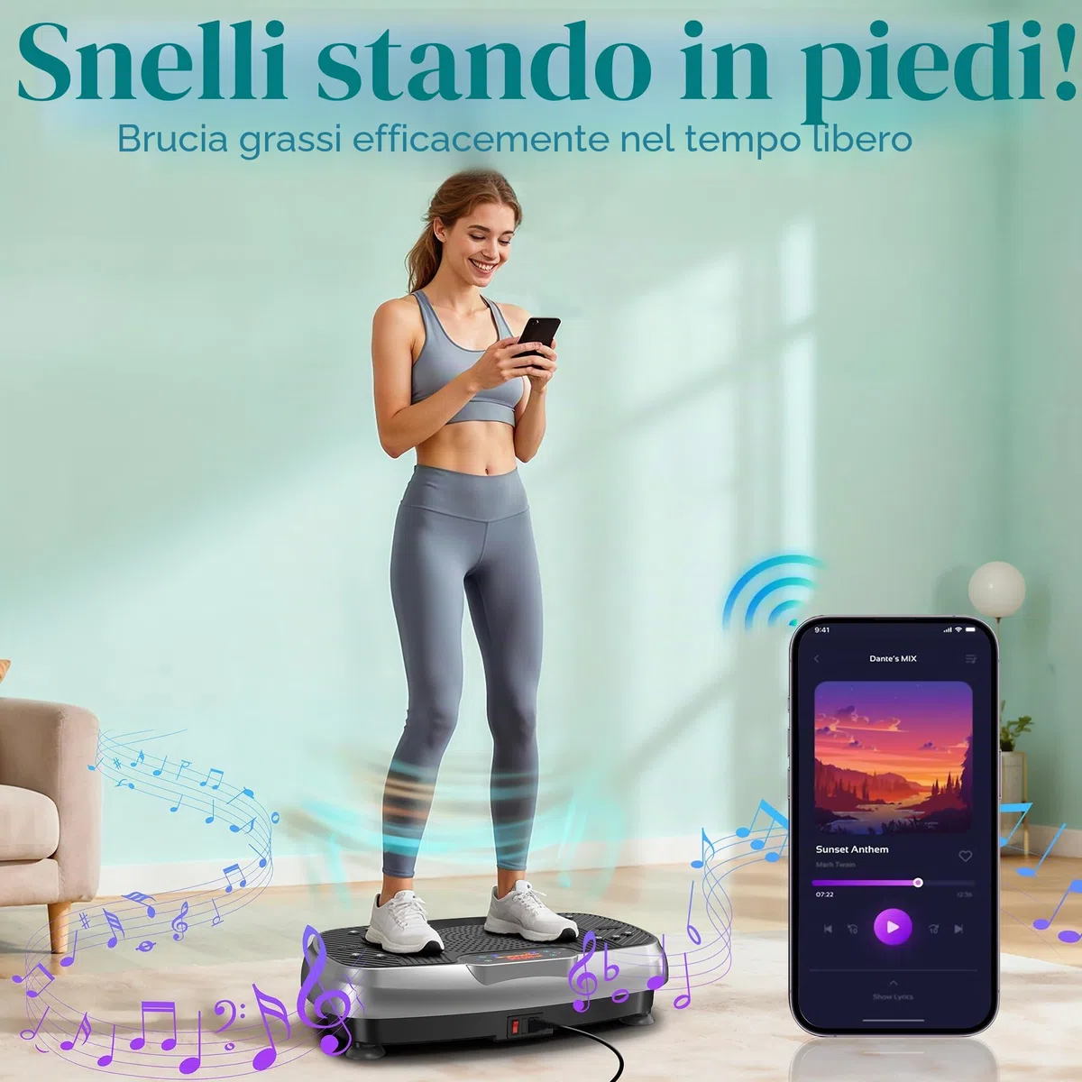 Piastra vibrante, piastra vibrante migliorata con doppi motori per dimagrire, allenamento a tutto il corpo, costruzione muscolare, supporto vibrante, piastra vibrante da 160 kg