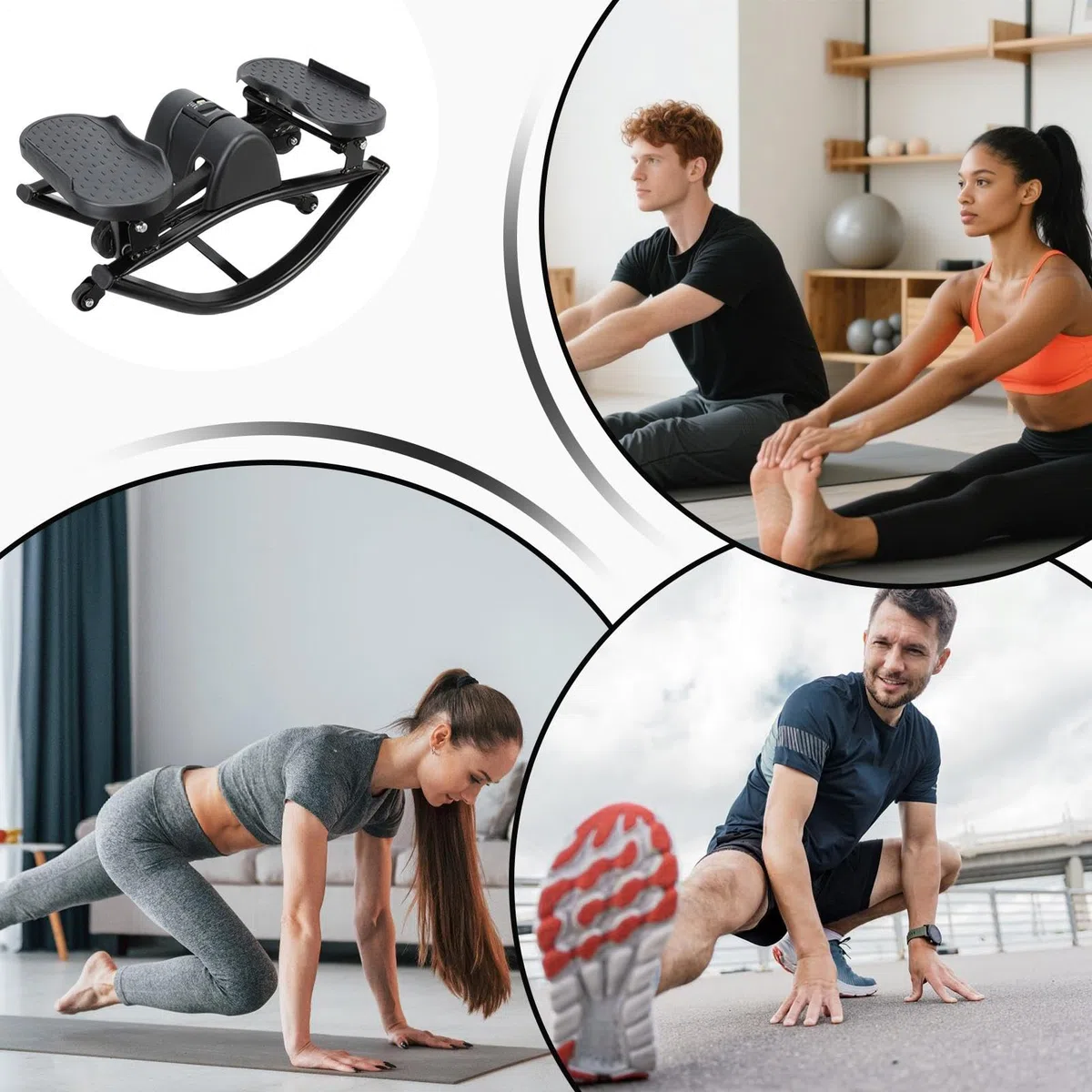 Fitness Rock Stepper - Macchina per allenamento, resistente, per casa, palestra, ufficio, appartamento, per uomini, donne, gambe, glutei, addominali, ginocchia, articolazioni, allenamento cardio