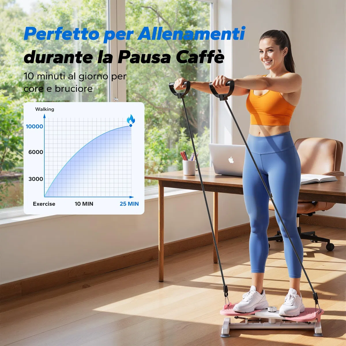 MERACH Twist Waist Disc Board per le Donne, Waist Whisper con 2 Fasce Elastiche, Pedana Rotante Dimagrante per Allenare Core e Fianchi, 136KG Max per Fitness & Ginnastica - Rosa (Pro)