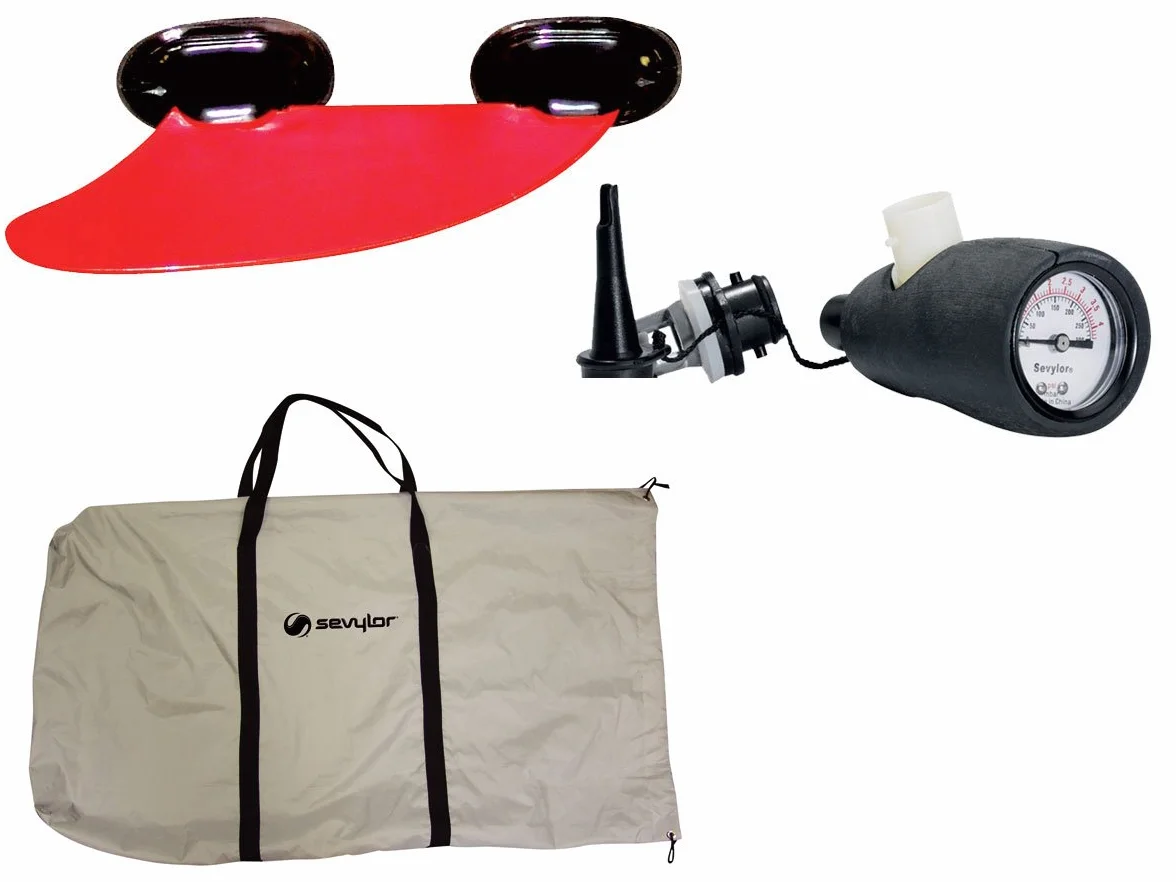 Sevylor Colorado Kit Canoa Gonfiabile 2 Persone Kayak Pieghevole Compreso 1 Doppia Pagaia Pompa A Pedale 331x88 cm