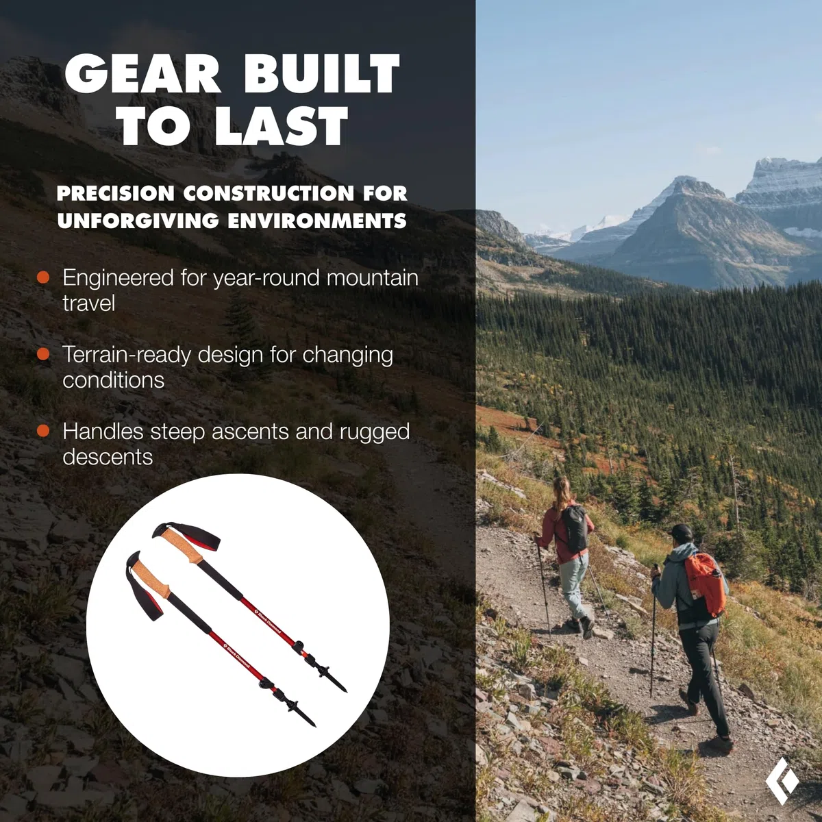 Black Diamond Trail Cork Trekking Poles - Bastone da Trekking Unisex, per Adulti