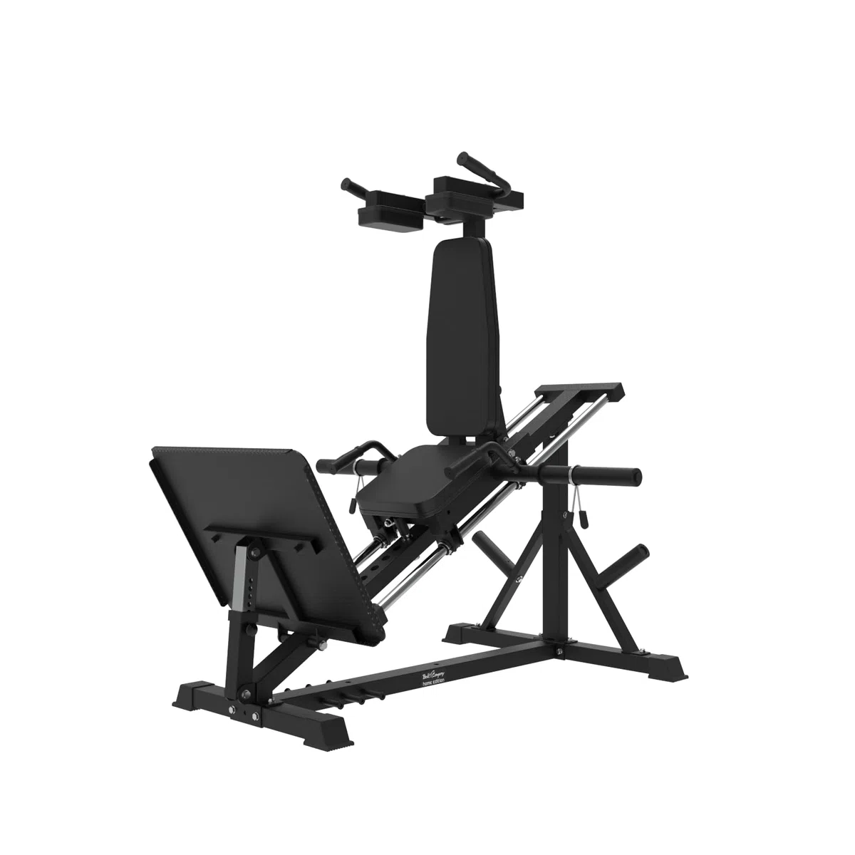 Bad Company Pressa per gambe & Hackenschmidt Macchina con blocco di sollevamento polpacci I Stazione di potenza per Homegym compatibile con dischi da 30 mm e/o 50 mm I BCA-149/B