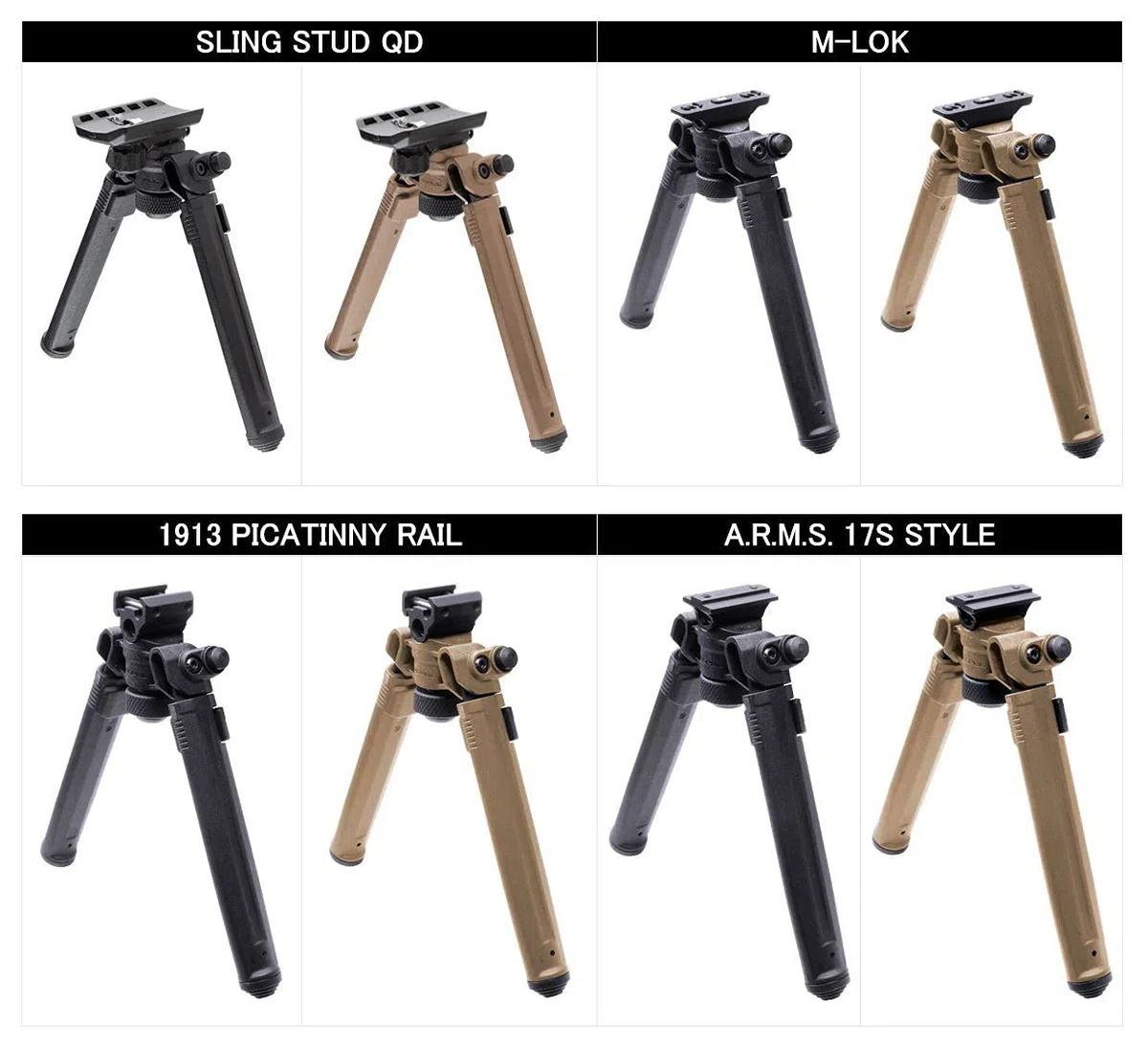 Magpul Rifle Bipod Gun Rest for Hunting and Shooting, A.R.M.S. 17S Style, Flat Dark Earth
