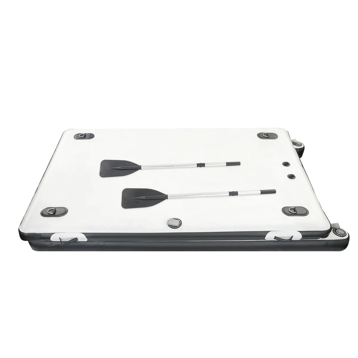 Piattaforma da bagno gonfiabile, 250 x 160 x 15 cm, barca da pesca pneumatica portatile, pontile da pesca, piattaforma galleggiante per motore fuoribordo come piattaforma da bagno e sport acquatici