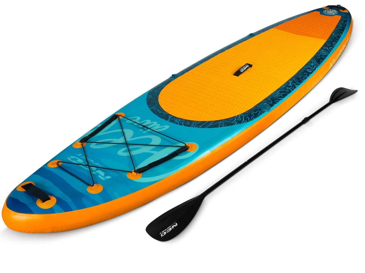 Neo-Sport Tavola da SUP gonfiabile per paddle con pompa a mano zaino per seduta acquasurf 320 x 84 x 15 cm