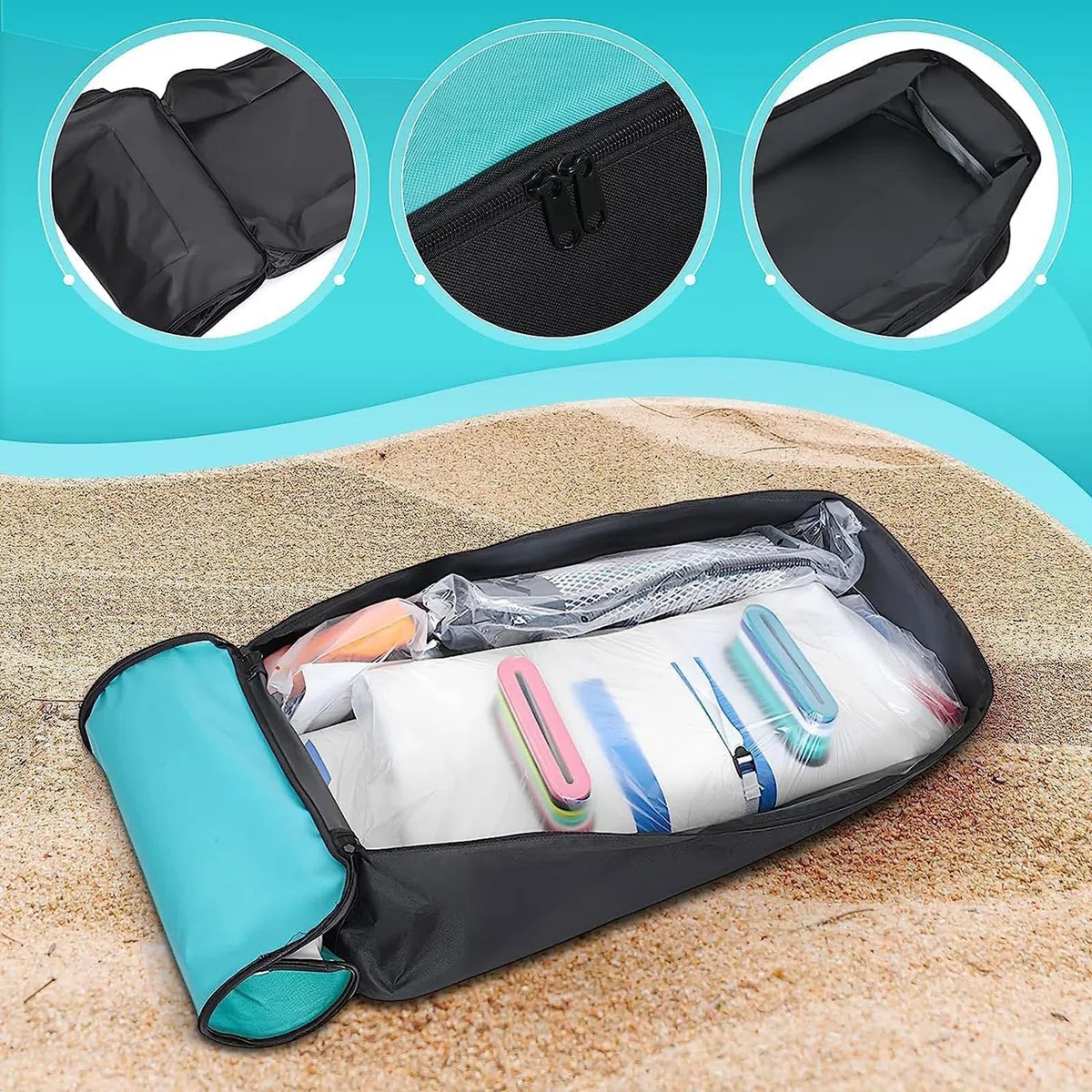 Borsa per tavola da paddle, supporto per stand up, 90 x 40 x 24 cm, tracolla regolabile, custodia protettiva da viaggio di grande capacità, custodia protettiva per tavola da surf per sport acquatici