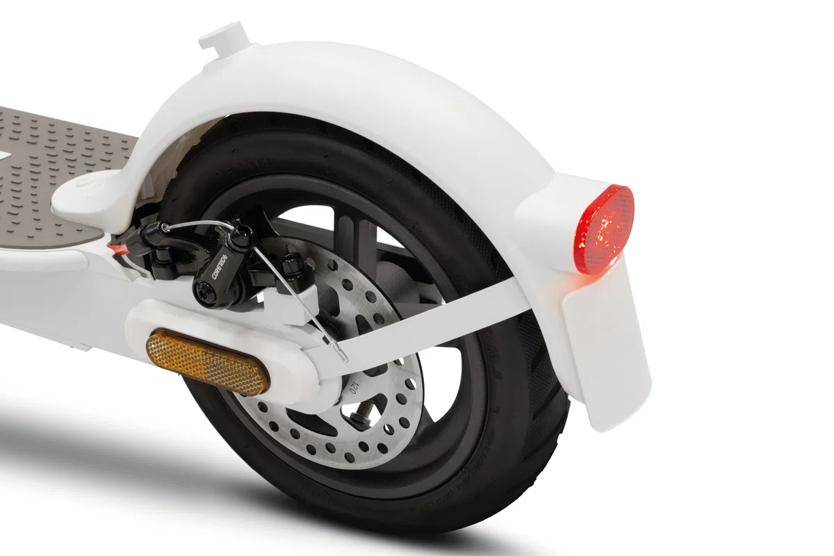 Ducati Pro-I Evo White Safe Ride, Monopattino Elettrico, con Frecce Direzionali Integrate, Motore 350W, Peso 12 kg, Freno Elettrico e a Disco