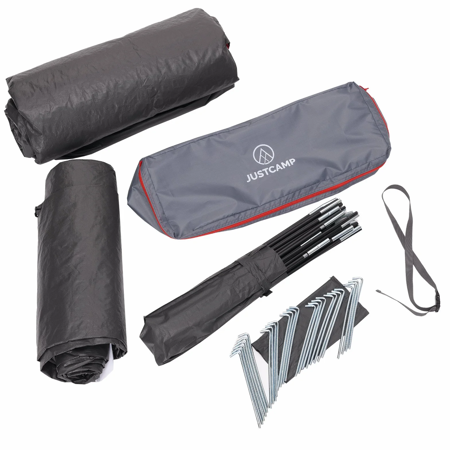 JUSTCAMP Lake 4 Tenda da Campeggio 4 posti - 2 camere (470 x 230 x 190 cm)