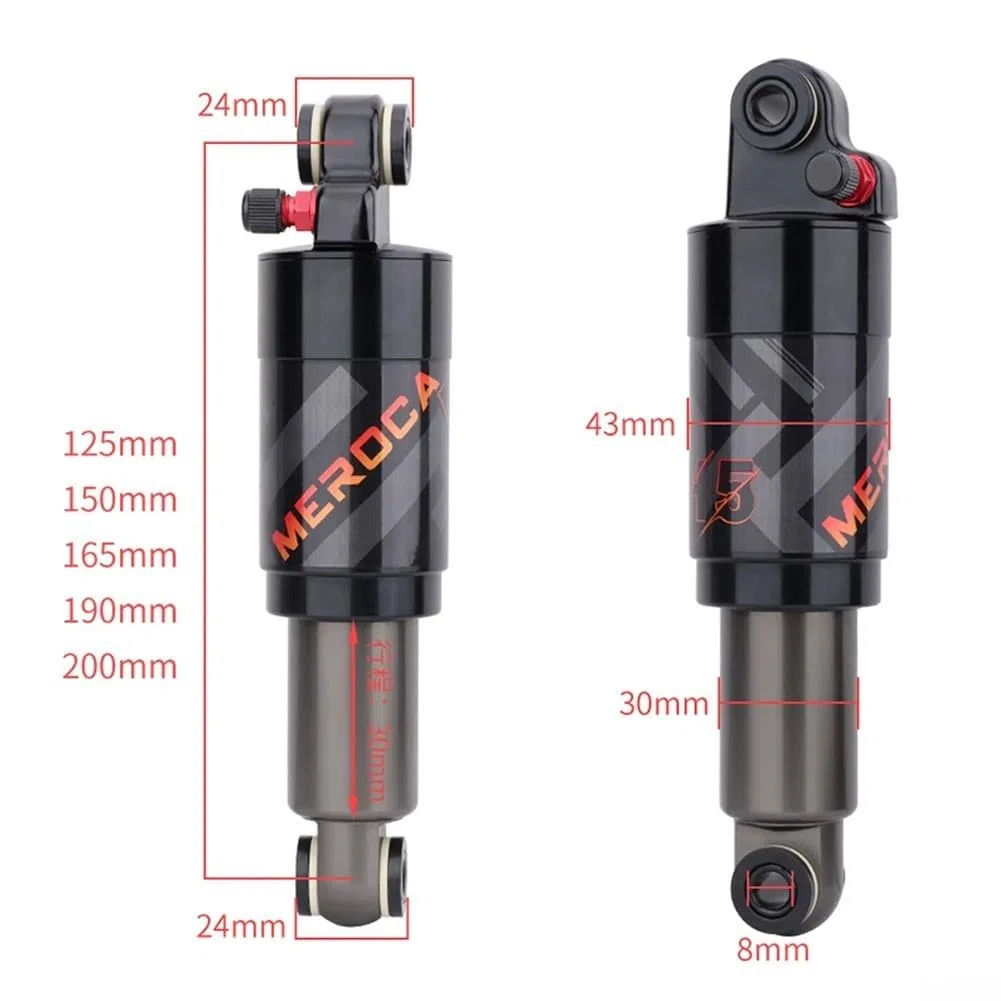 EasyByMall Ammortizzatore posteriore per bicicletta, ammortizzatore posteriore con blocco 125/150/165/190/200 mm, per mountain bike e bici da strada (150 mm), 3MMB1J6T40OL3G8G0B4AV1R47LRA