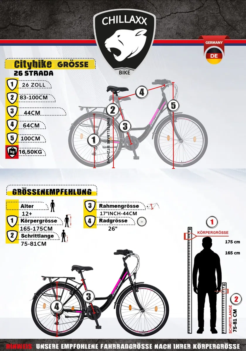 Chillaxx Bike Strada Premium City Bike da 26 e 28 pollici, bicicletta per ragazze, ragazzi, uomini e donne, cambio a 21 marce, bicicletta olandese