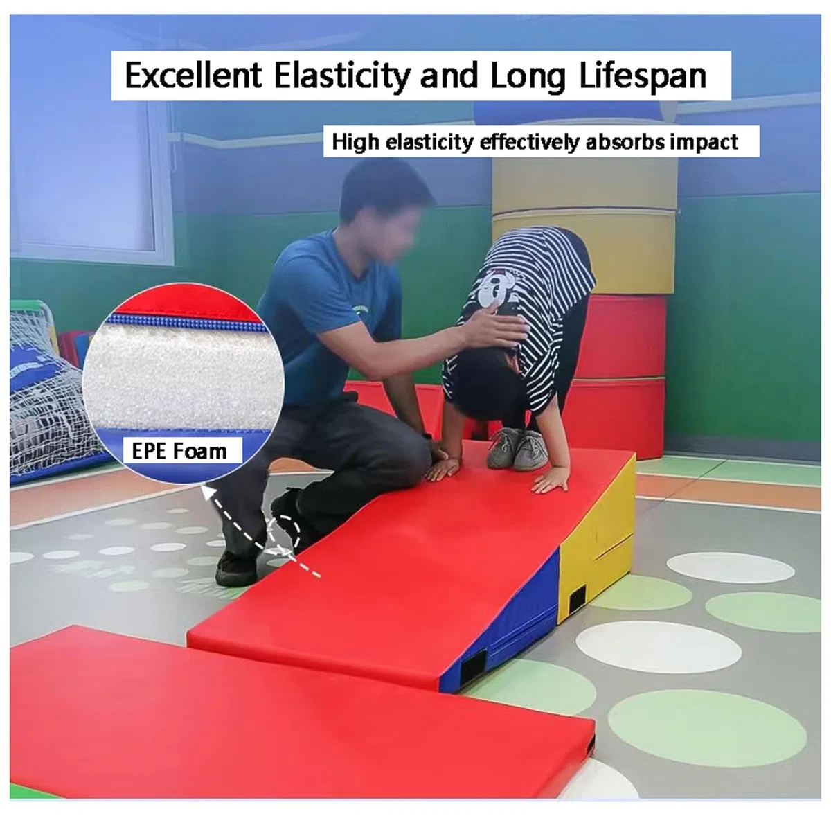 Materassino Ginnastica Inclinato,Tappetino da Ginnastica Inclinato Pieghevole per Yoga, Palestra, Esercizi di Aerobica, Ginnastica Domestica, Palestra 187x 57x40 cm